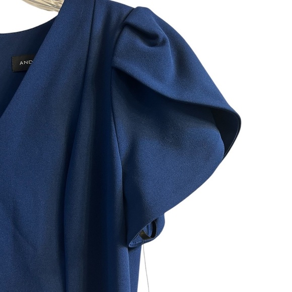 NWT Andrew Marc Elegant Blue Midi Dress - Picture 10 of 11